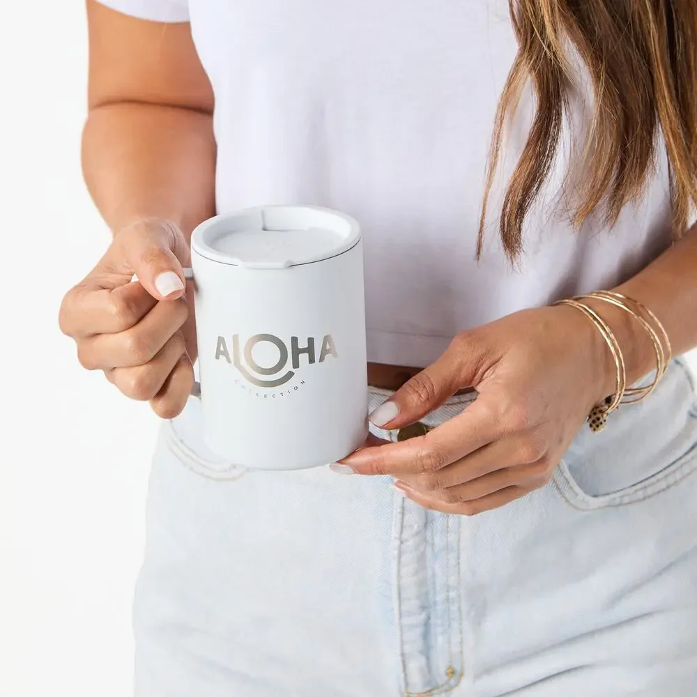 Aloha Collection• MIZU TRAVEL MUG ALOHA Logo White